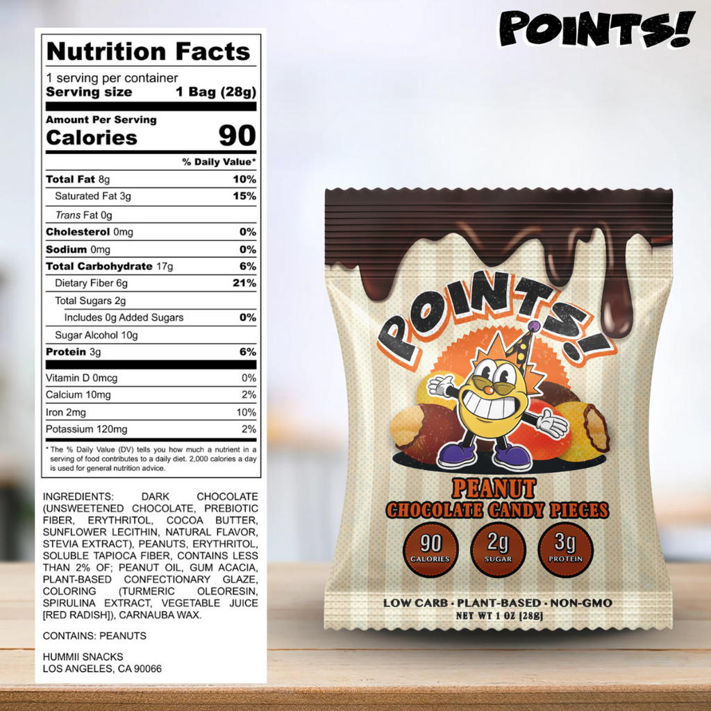Low Glycemic Peanut + Dark Chocolate Candies