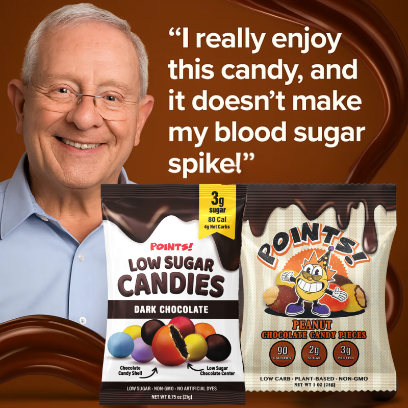 Low Glycemic Peanut + Dark Chocolate Candies